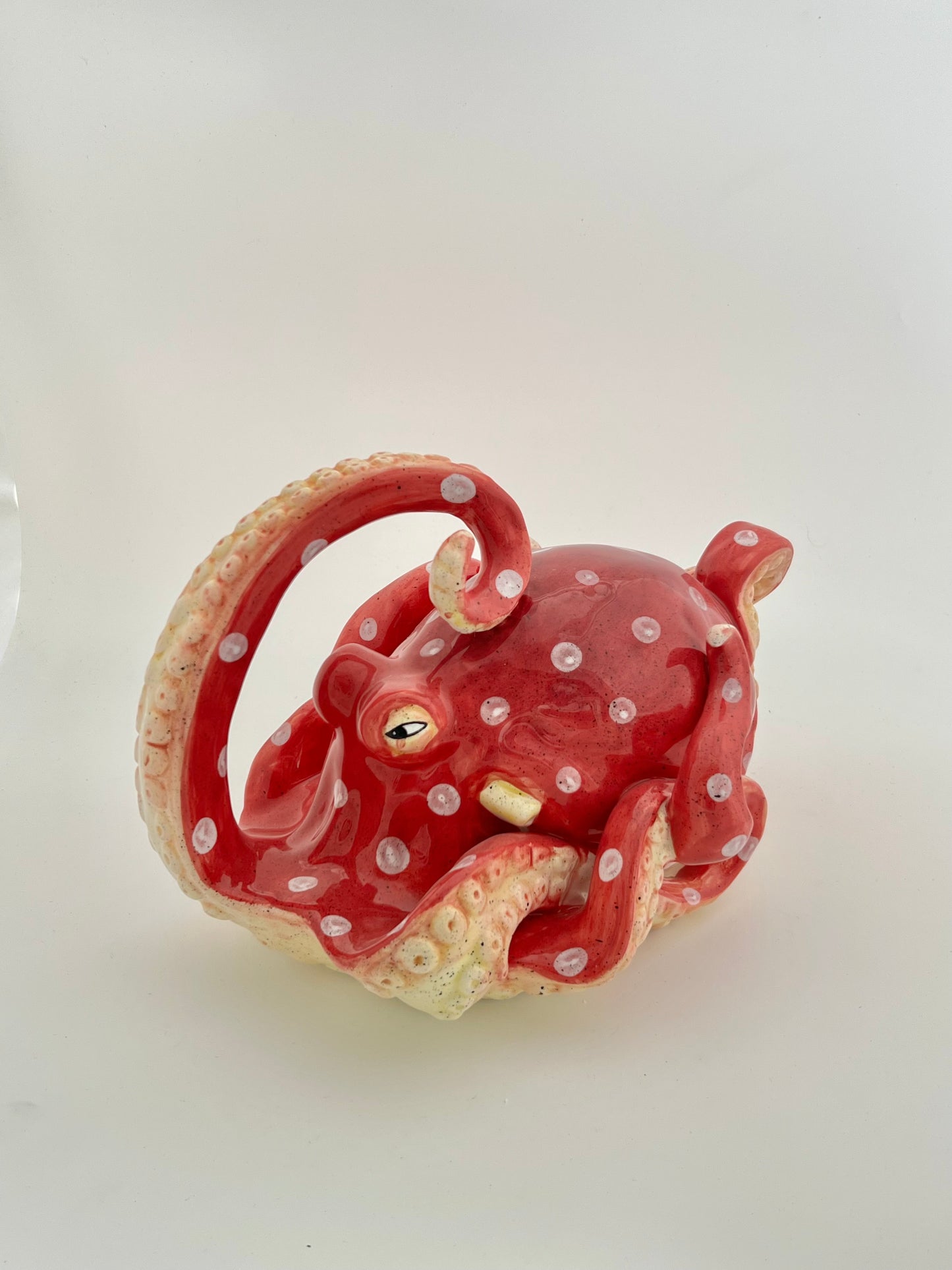 Red Octopus Figurine