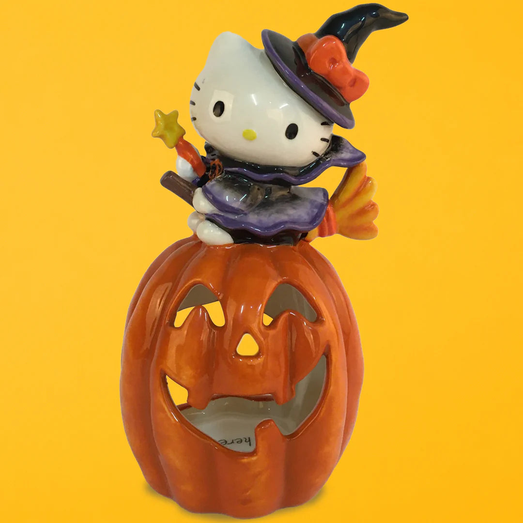 Clayworks Hello Kitty Witch Pumpkin Tealight Holder