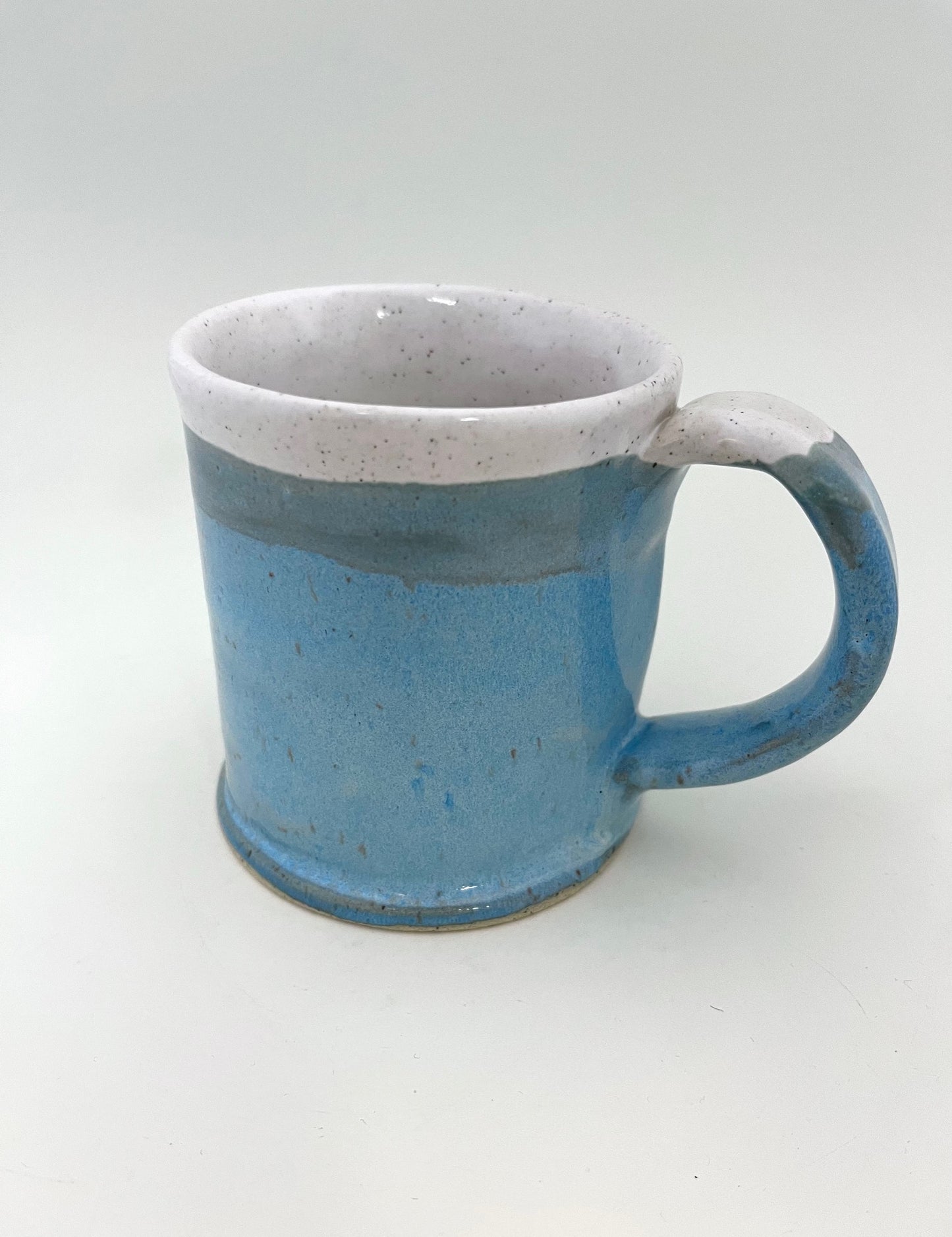 Blue and White Stoneware Mug
