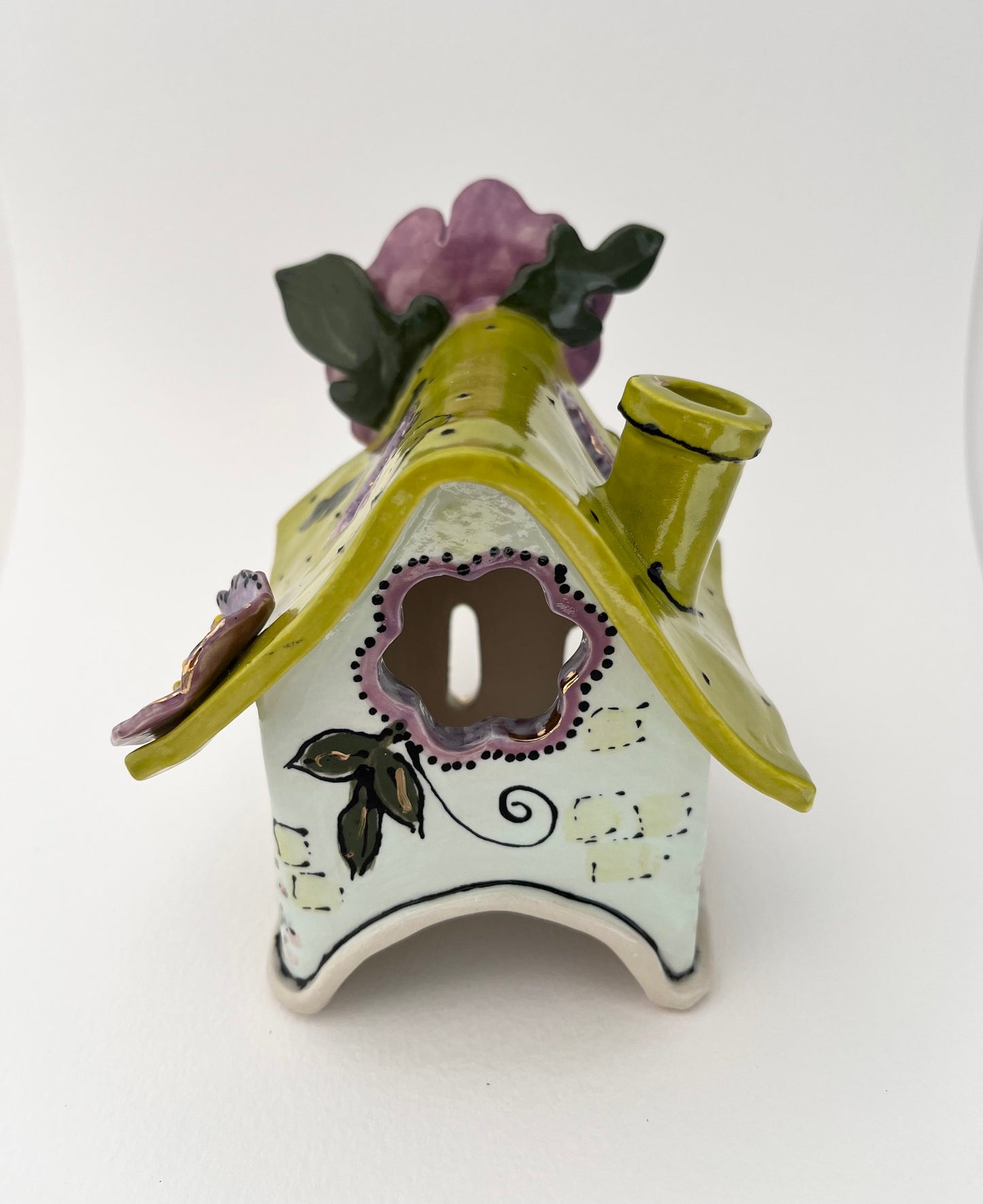 Purple Poppy Happy Birthday Candle House