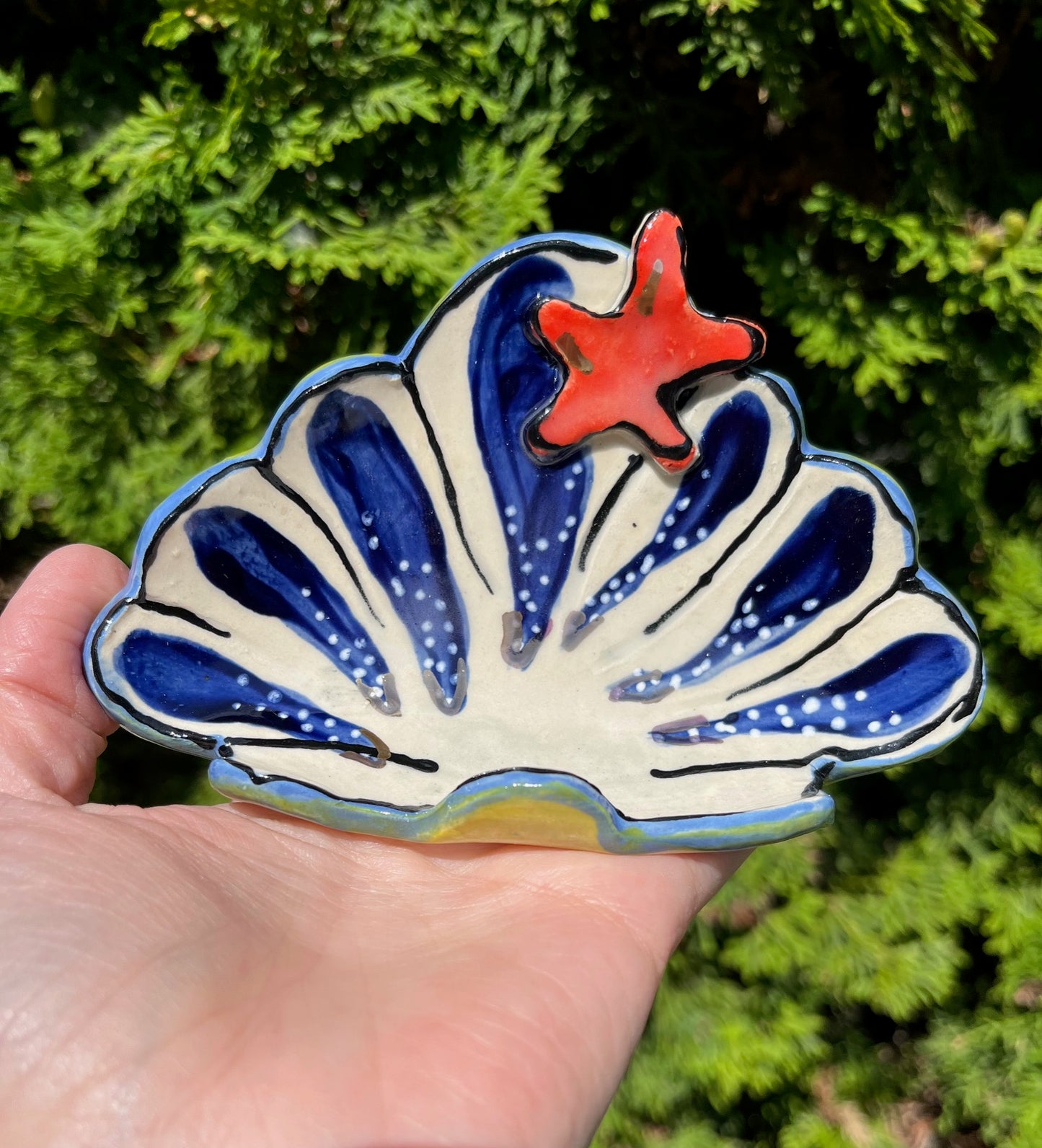 Blue Seashell Hanger