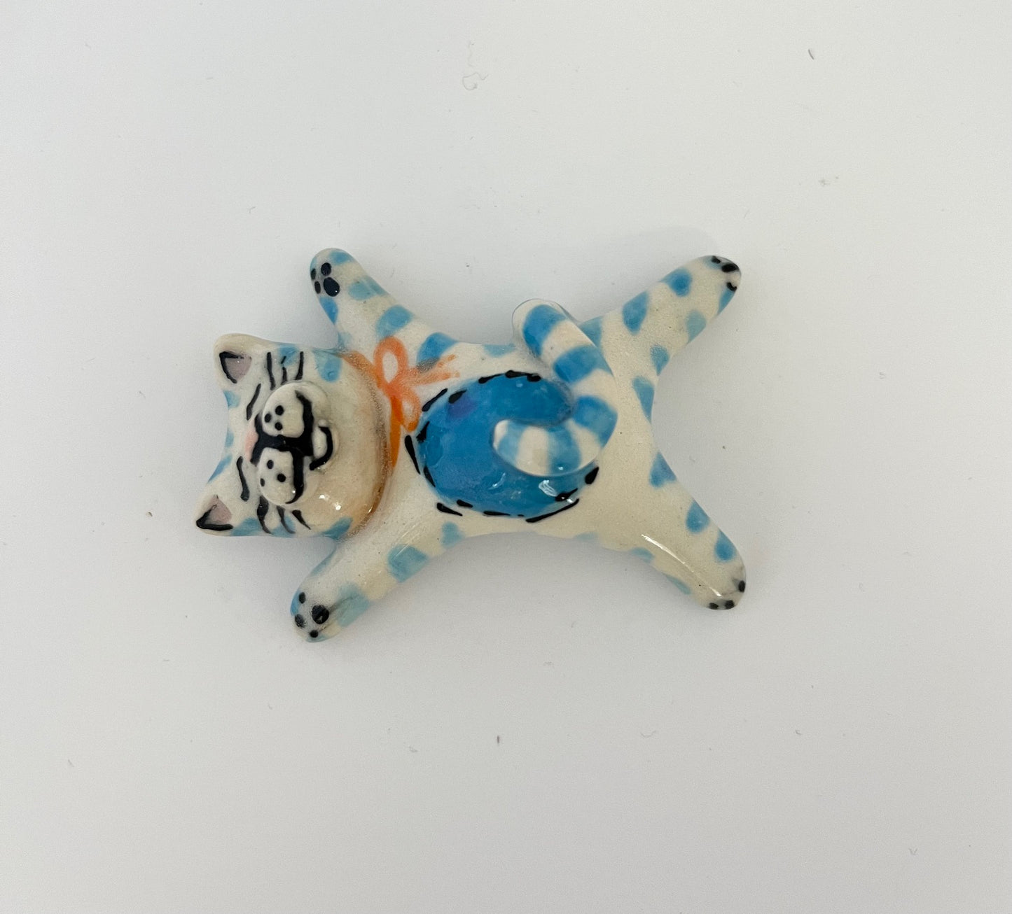 "I'm Done" Tiny Cat in Blue