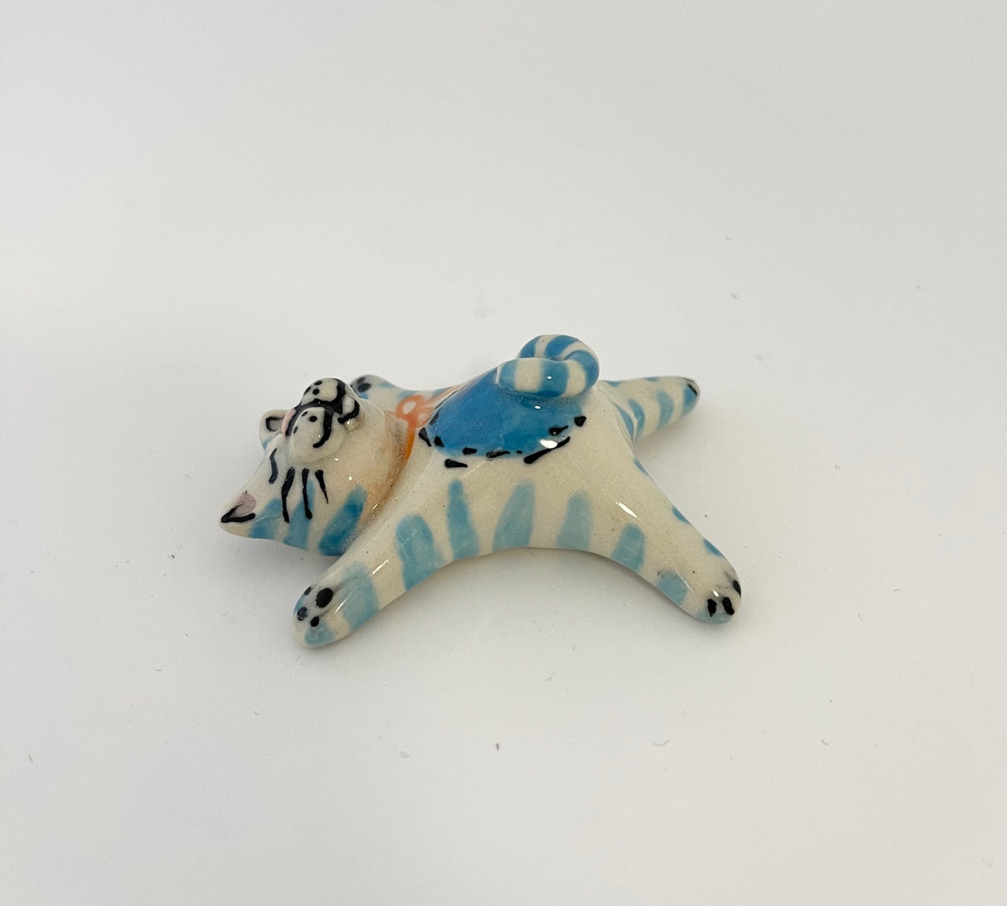 "I'm Done" Tiny Cat in Blue