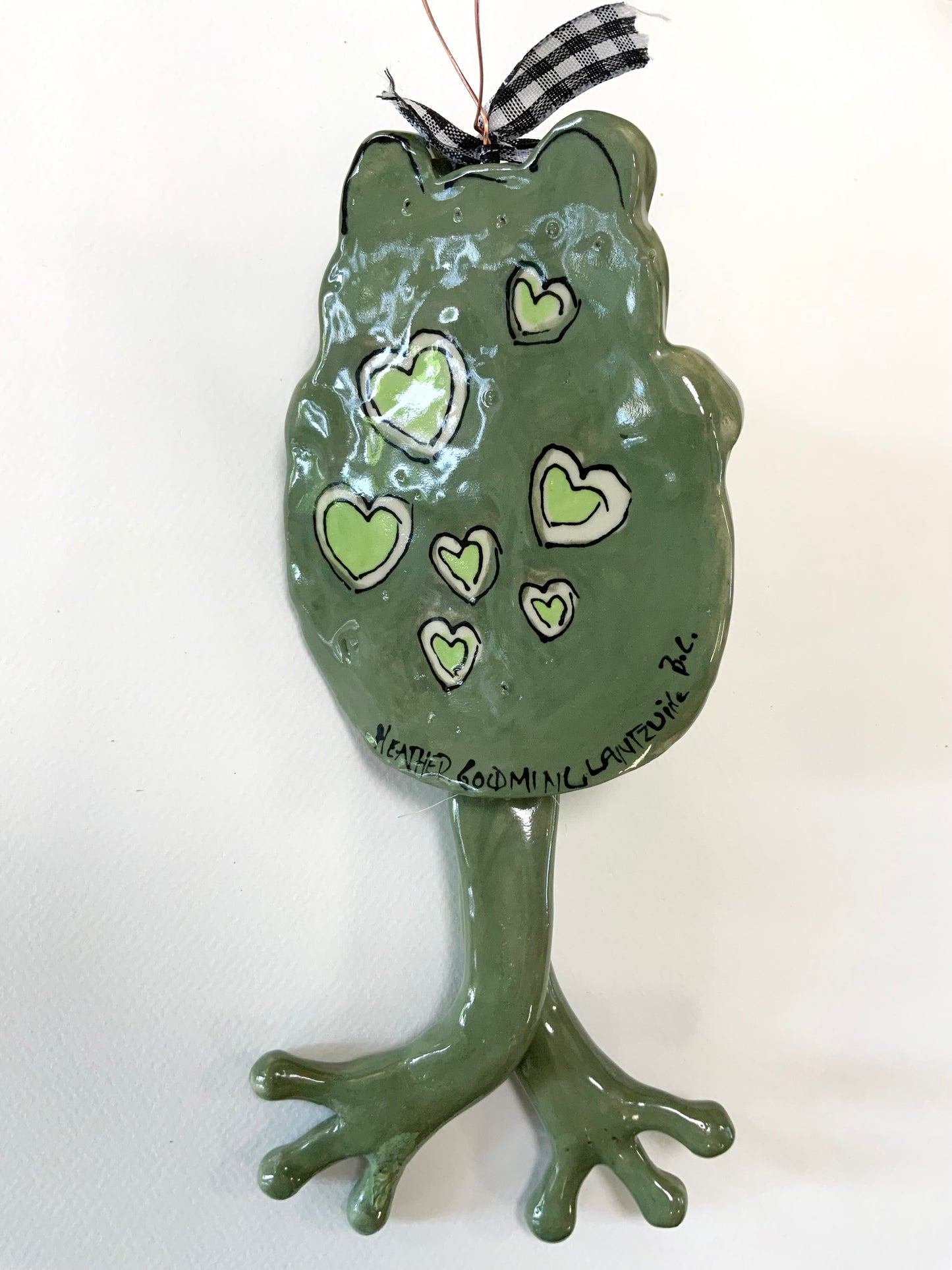 Island Hopper Wind Chime Green with Red Flower