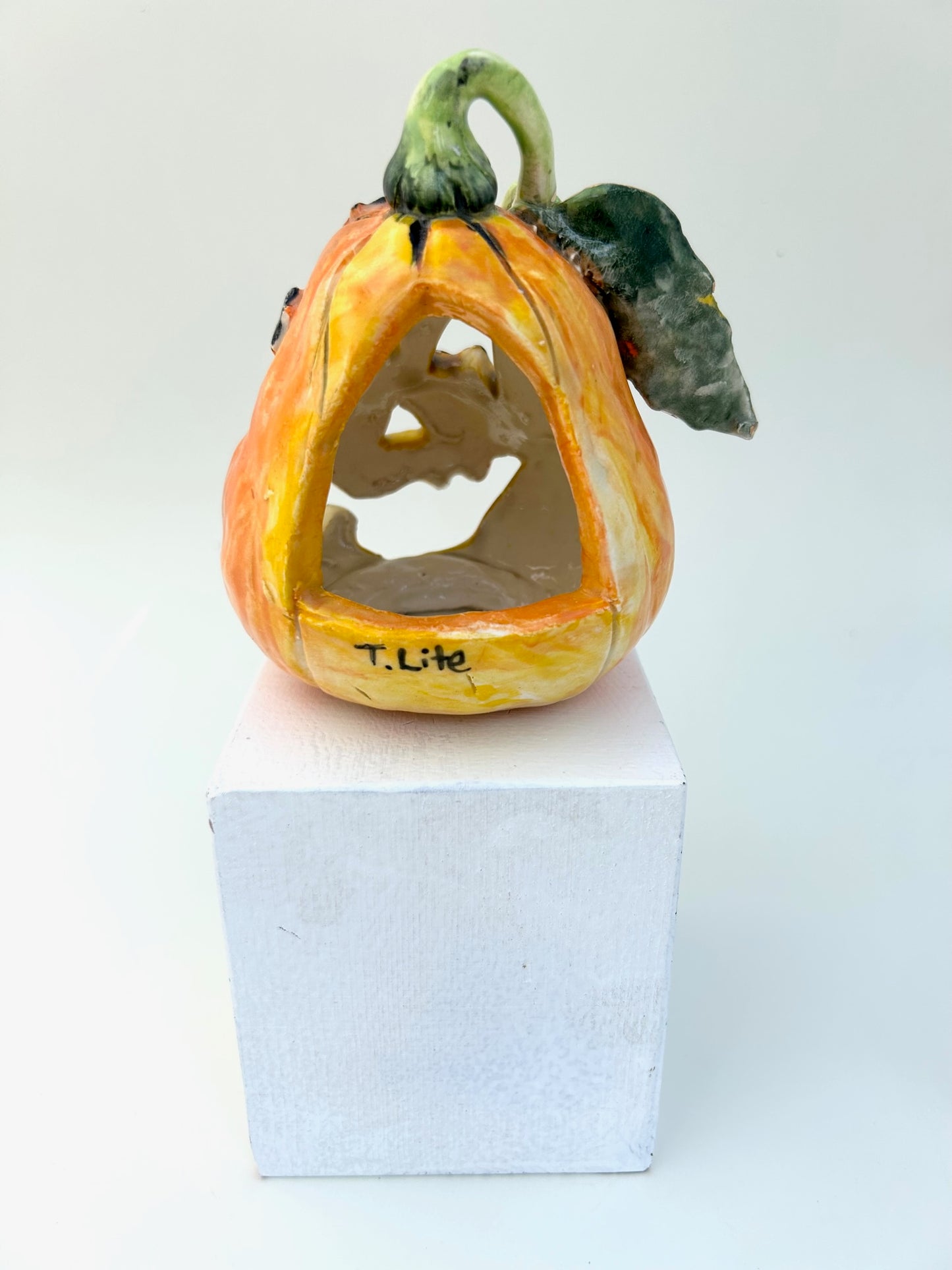 Pumpkin Battery Tea Light Holder