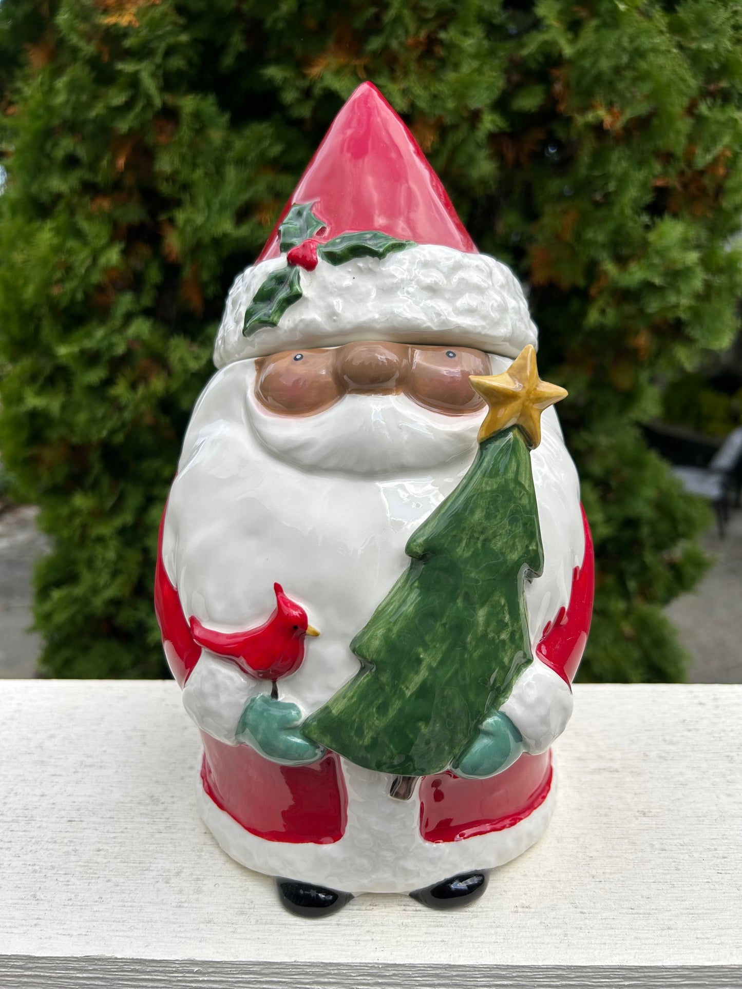 African American Santa Holiday Cookie Jar