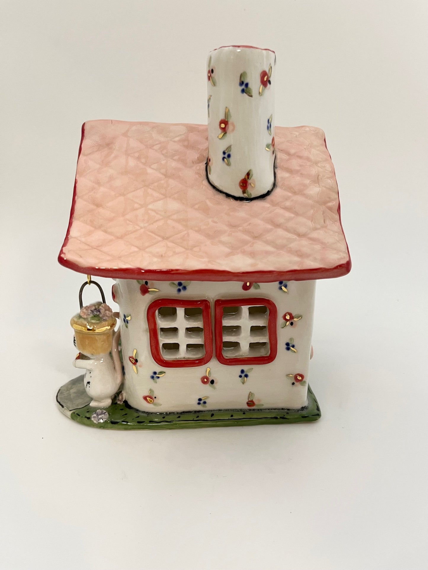 Sweet Floral Mouse Candle House