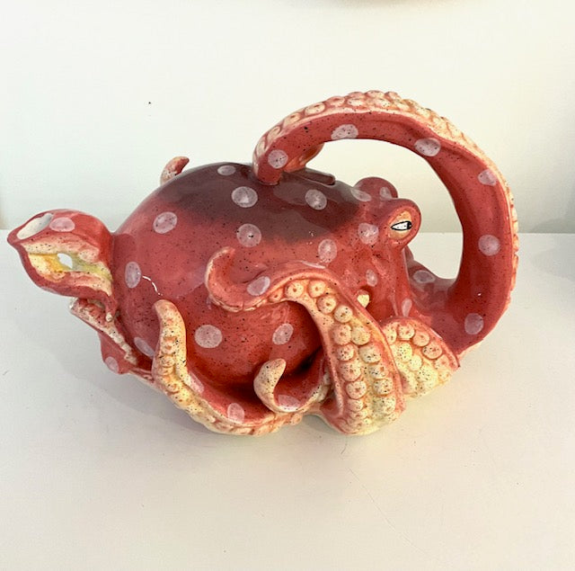 Red Octopus Teapot