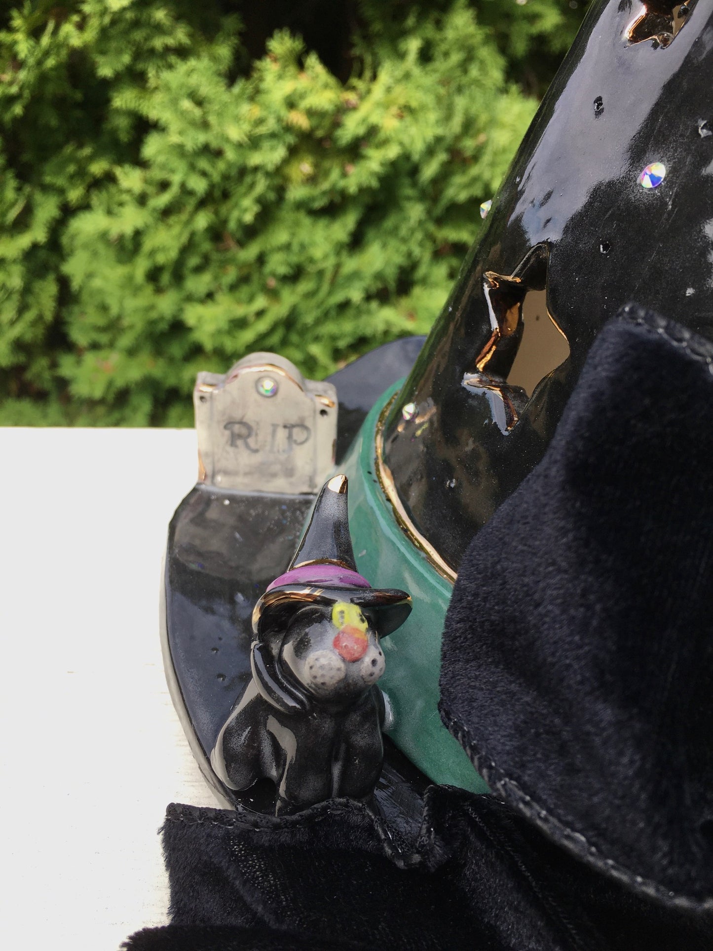 Large Witch Hat with Green Band