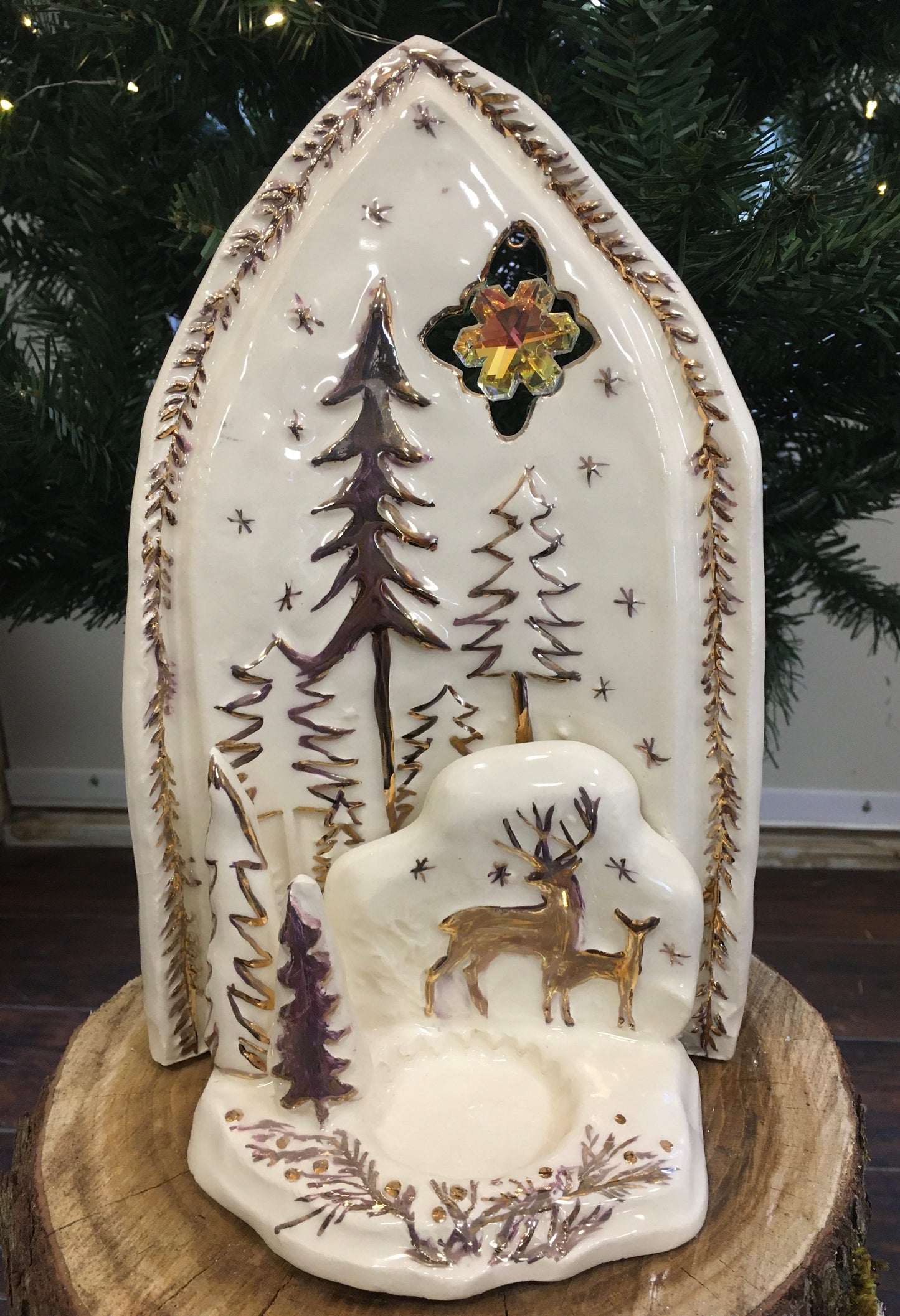 Winter Wonderland Scene Tea Light Holder