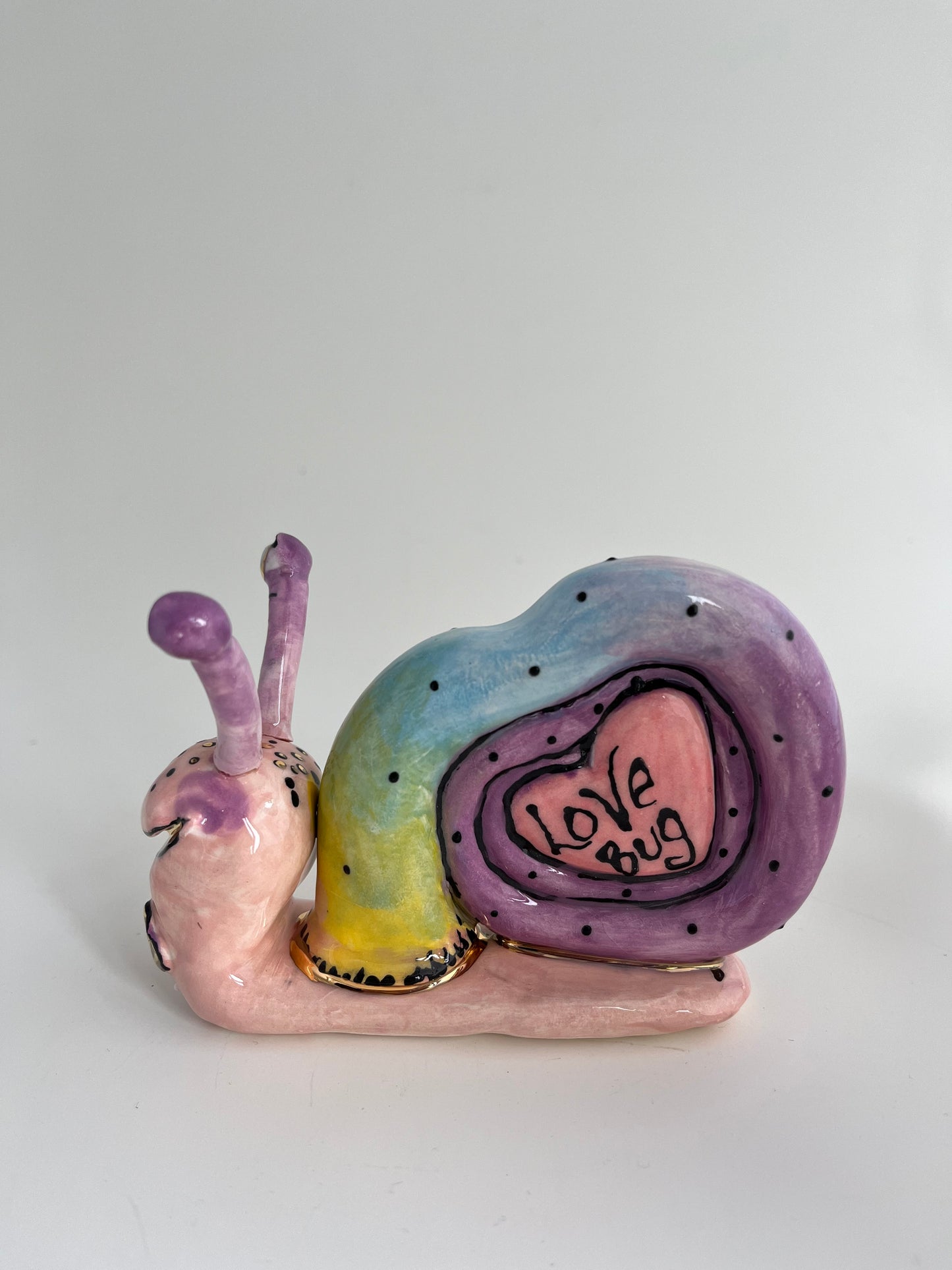 Valentine's Rainbow Love Bug- Snail