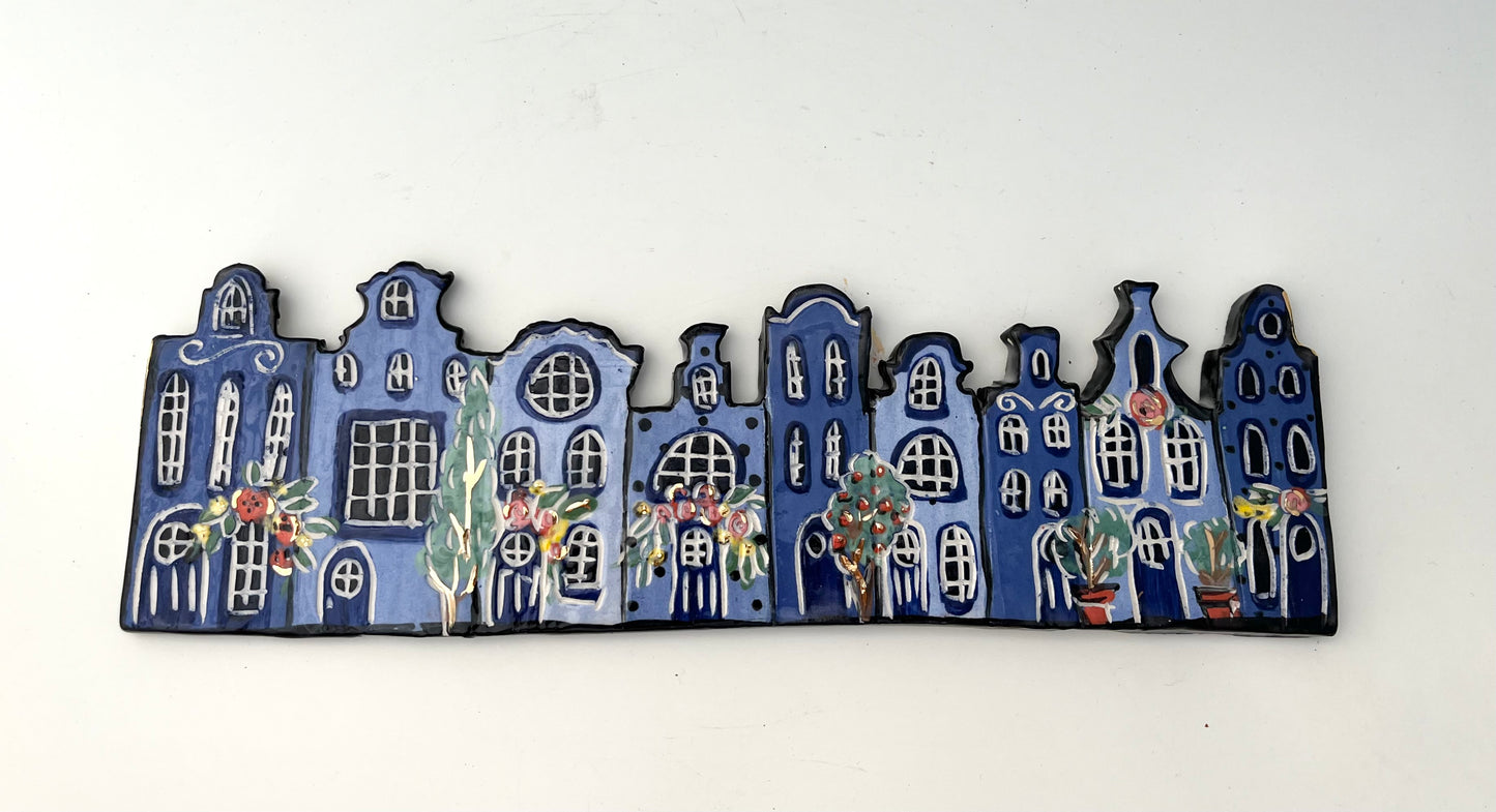 Village Wall Hanger Blue