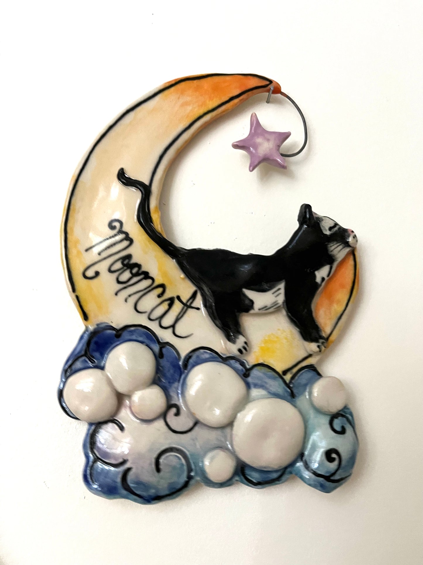 Summer Mooncat Wall Hanger