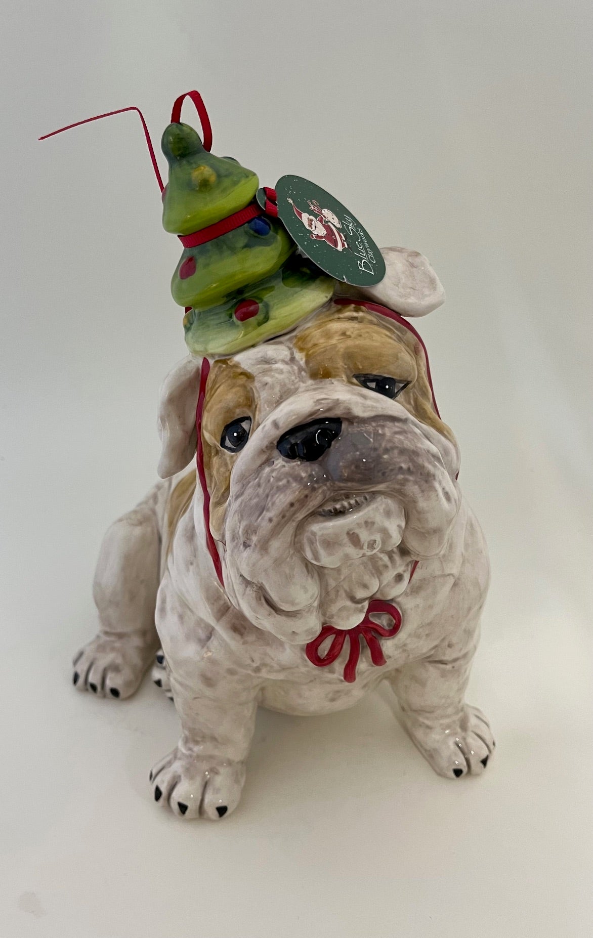 Penny With Holiday Tree Hat Dog Figurine