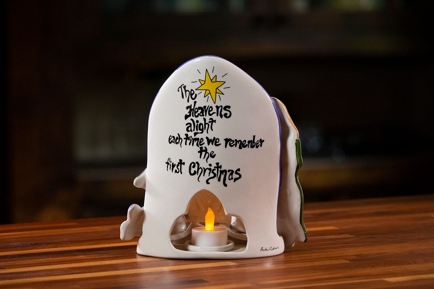 Traditional Nativity Tea Light Holder