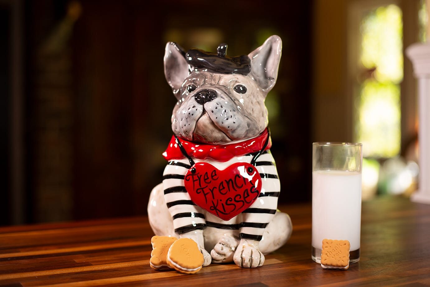 Free French Kisses Bulldog Treat Jar