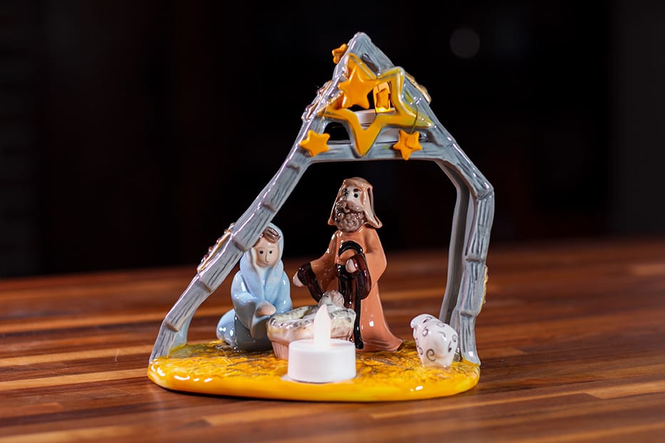 Heather offers Goldmine Nativity Scene