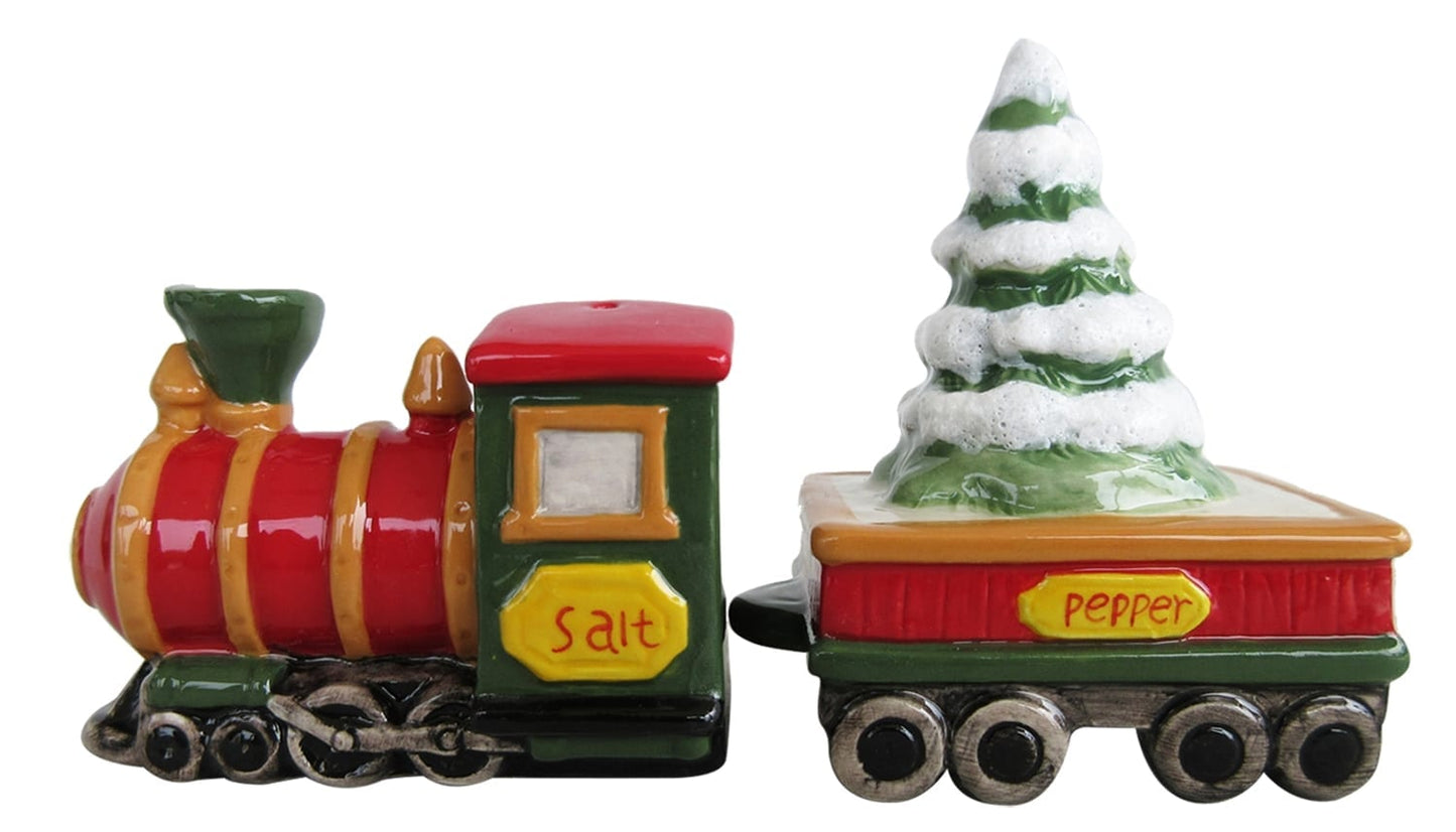 Christmas Train And Tree Salt and Pepper Set