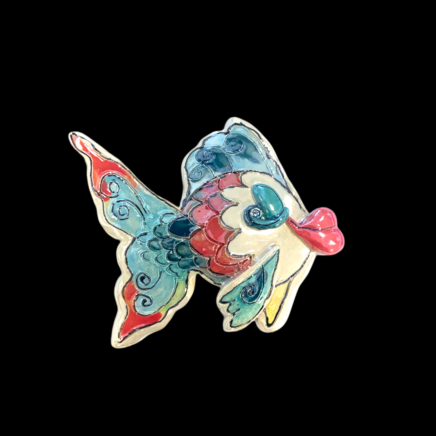 Kissy Fish wall hanger