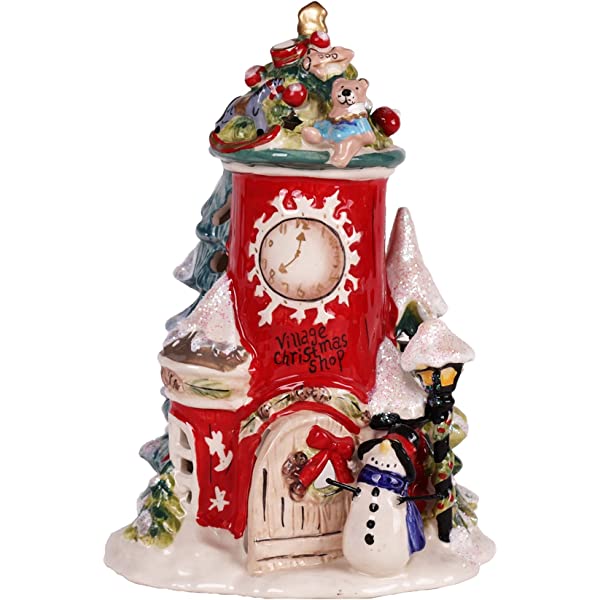 Christmas Village Shop Clock