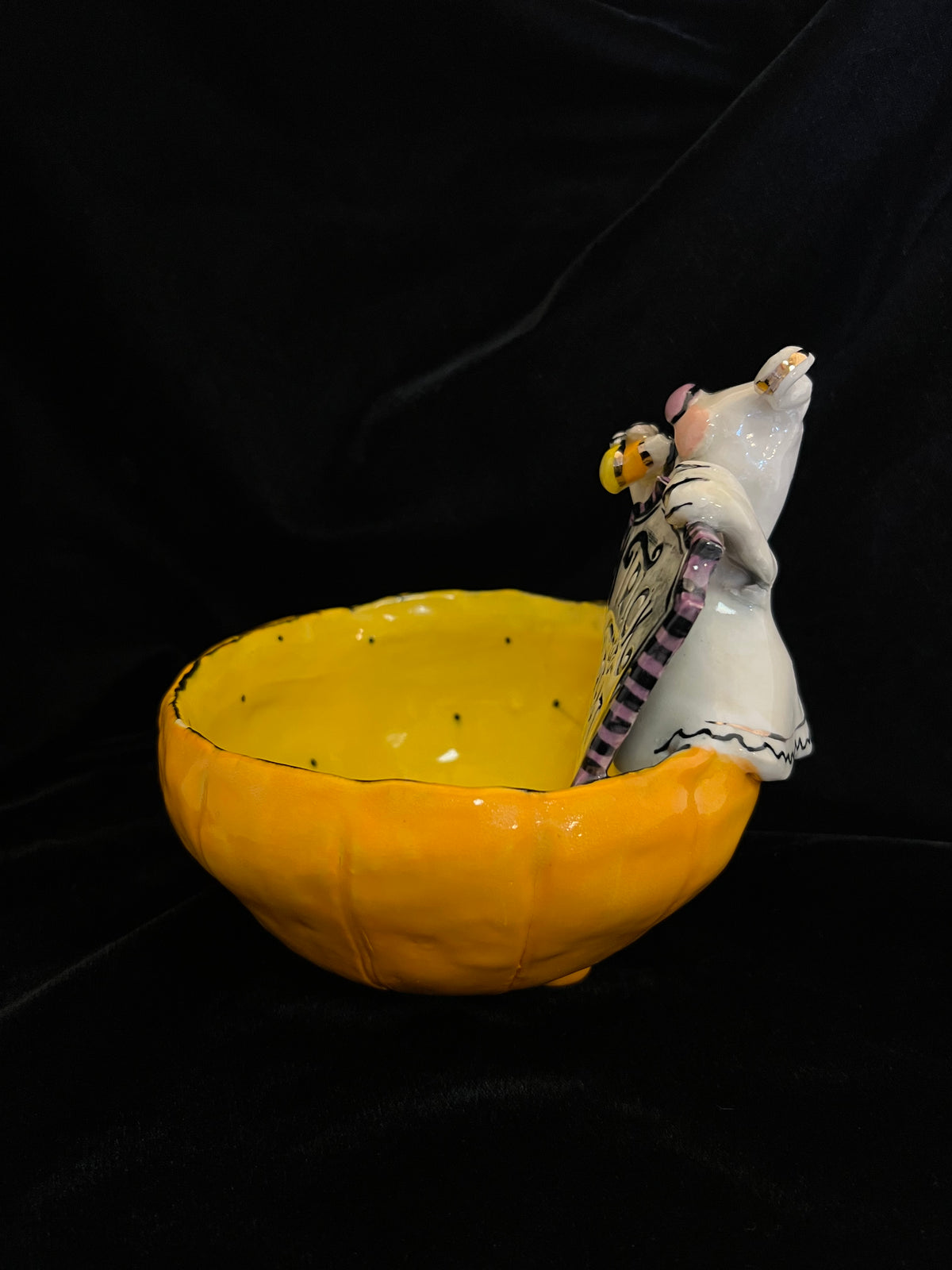 Candy Corn Ghost Treat Bowl