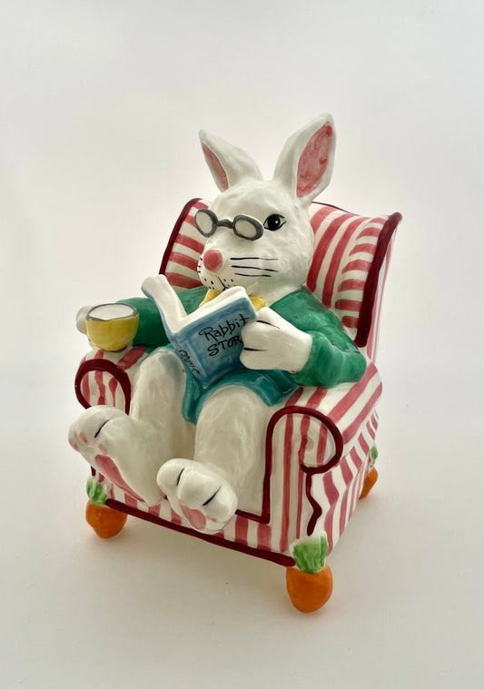 Easter Bunny Chair Figurine