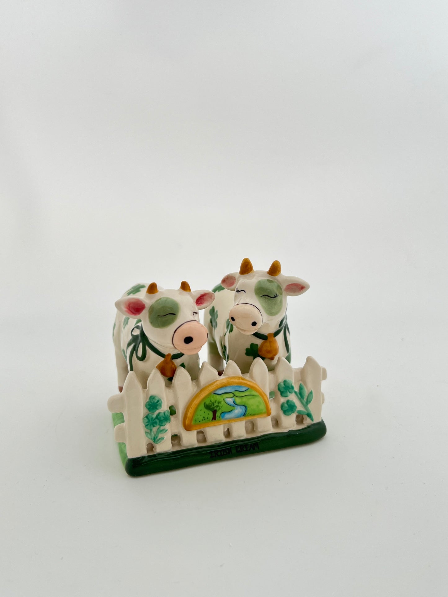 Cow Salt and Pepper Set with Dish