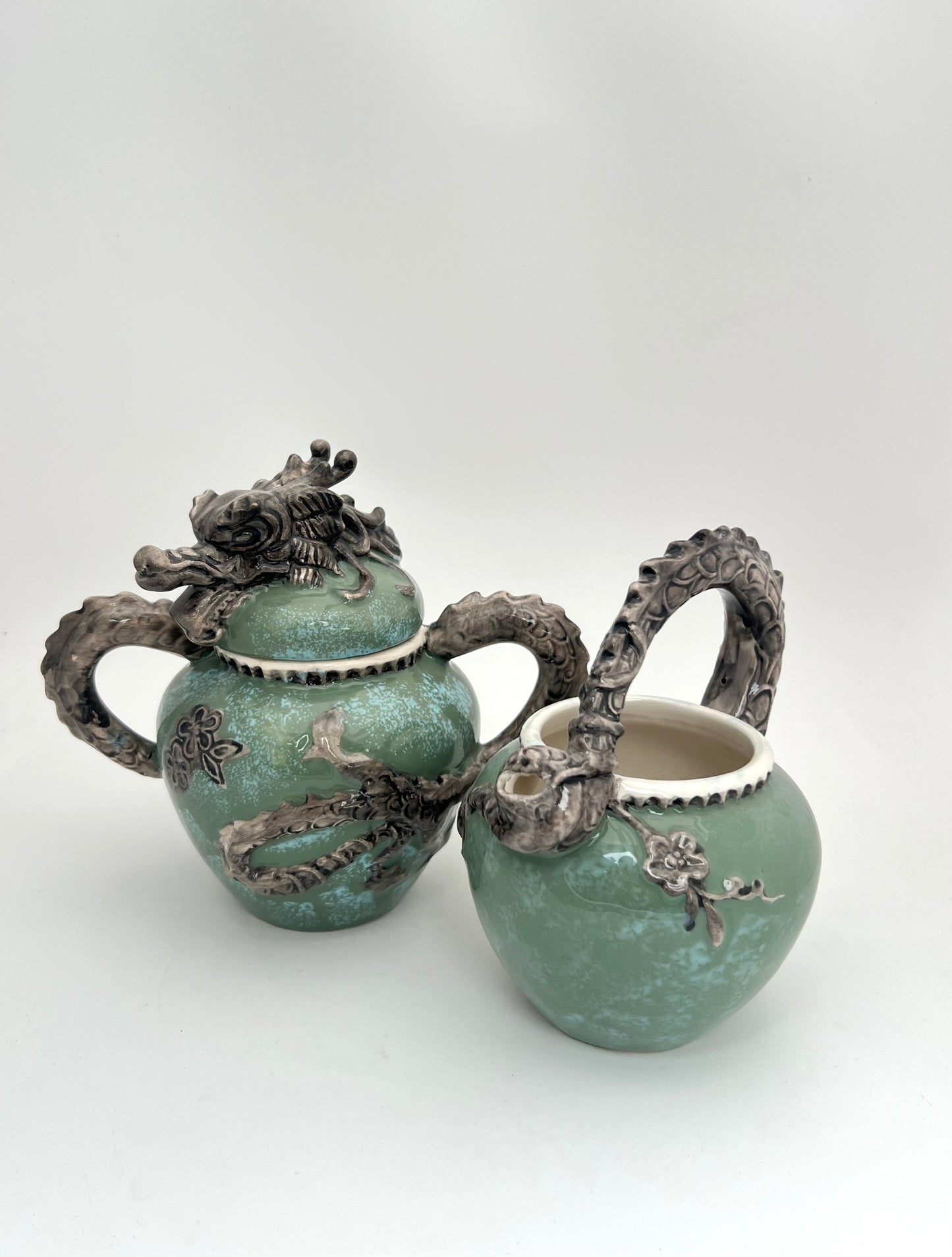 Green Dragon Cream and Sugar Set