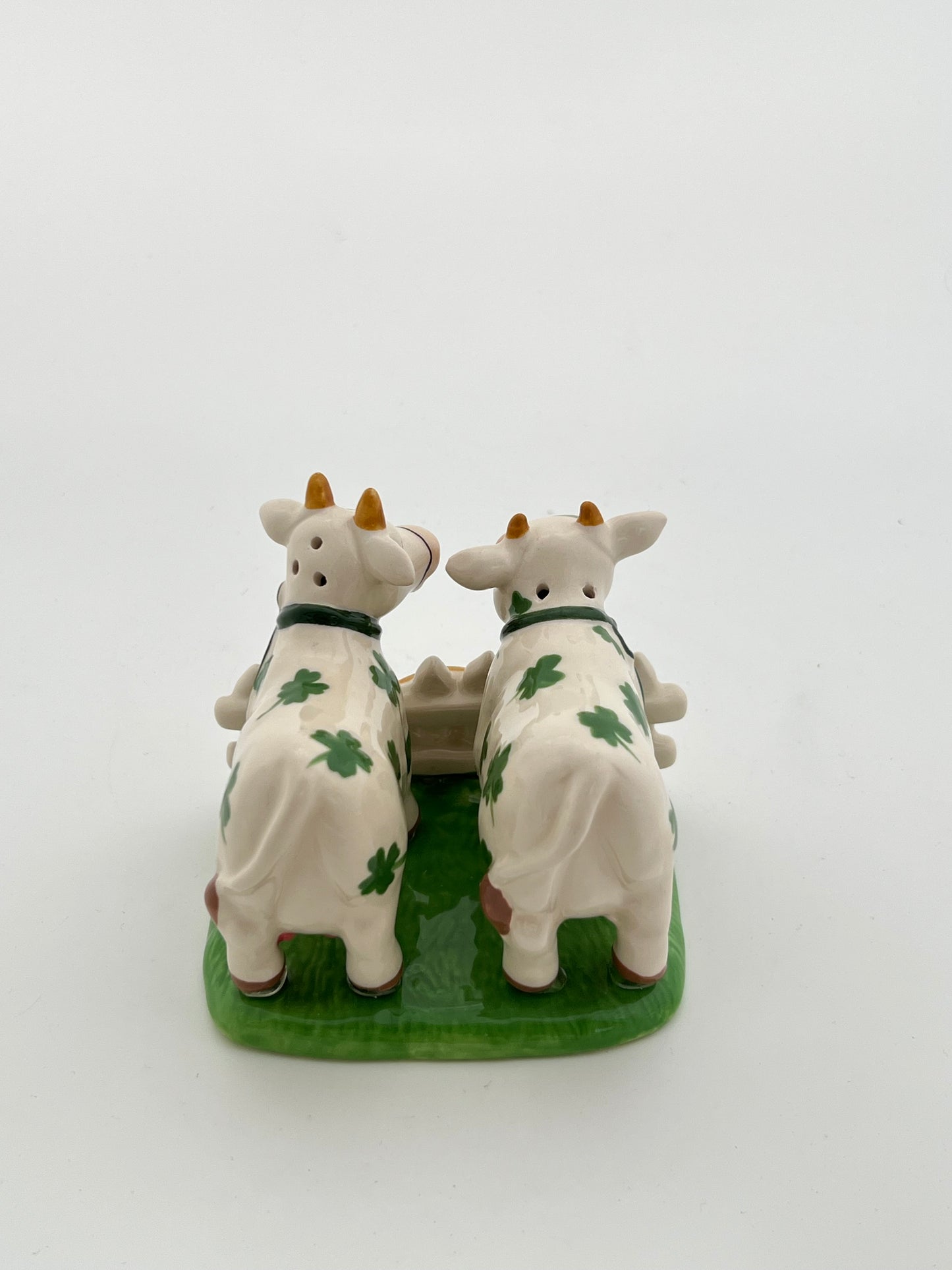 Cow Salt and Pepper Set with Dish