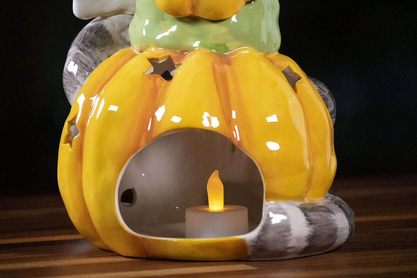 Pumpkin Cat Candle House