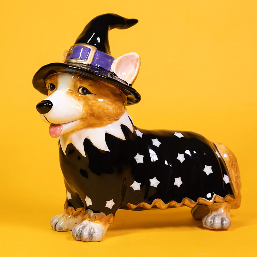 Corgi Witch Dog Figurine