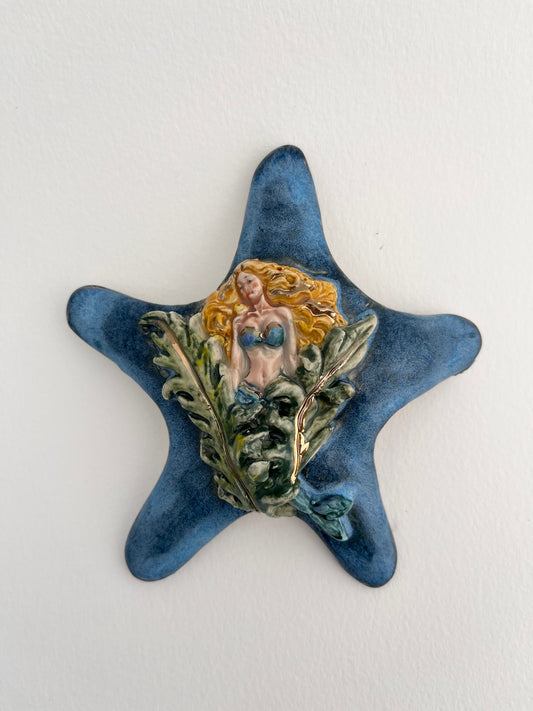 Deep Blue Mermaid Starfish Hanger