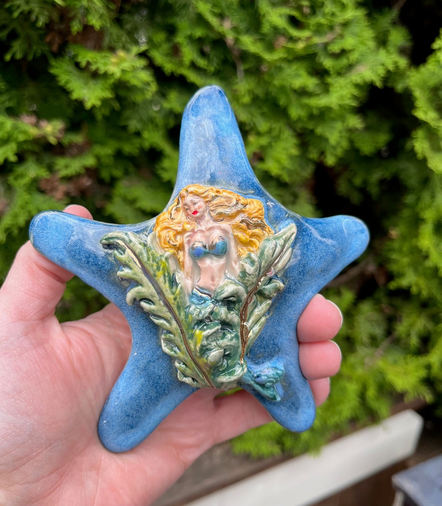 Deep Blue Mermaid Starfish Hanger