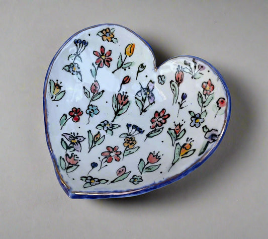 Heart Bowl with Flowers