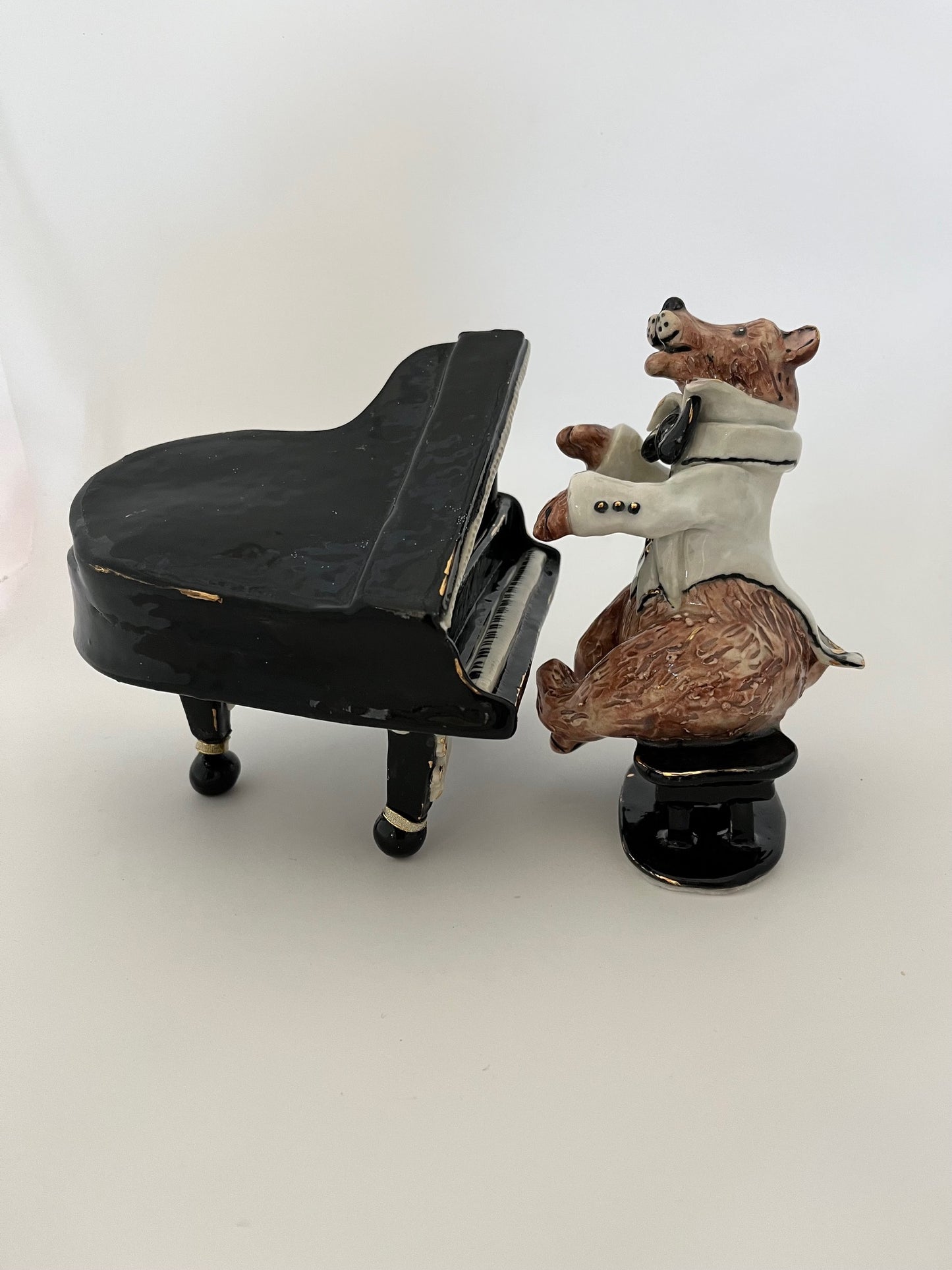 Music Box Piano with Bear