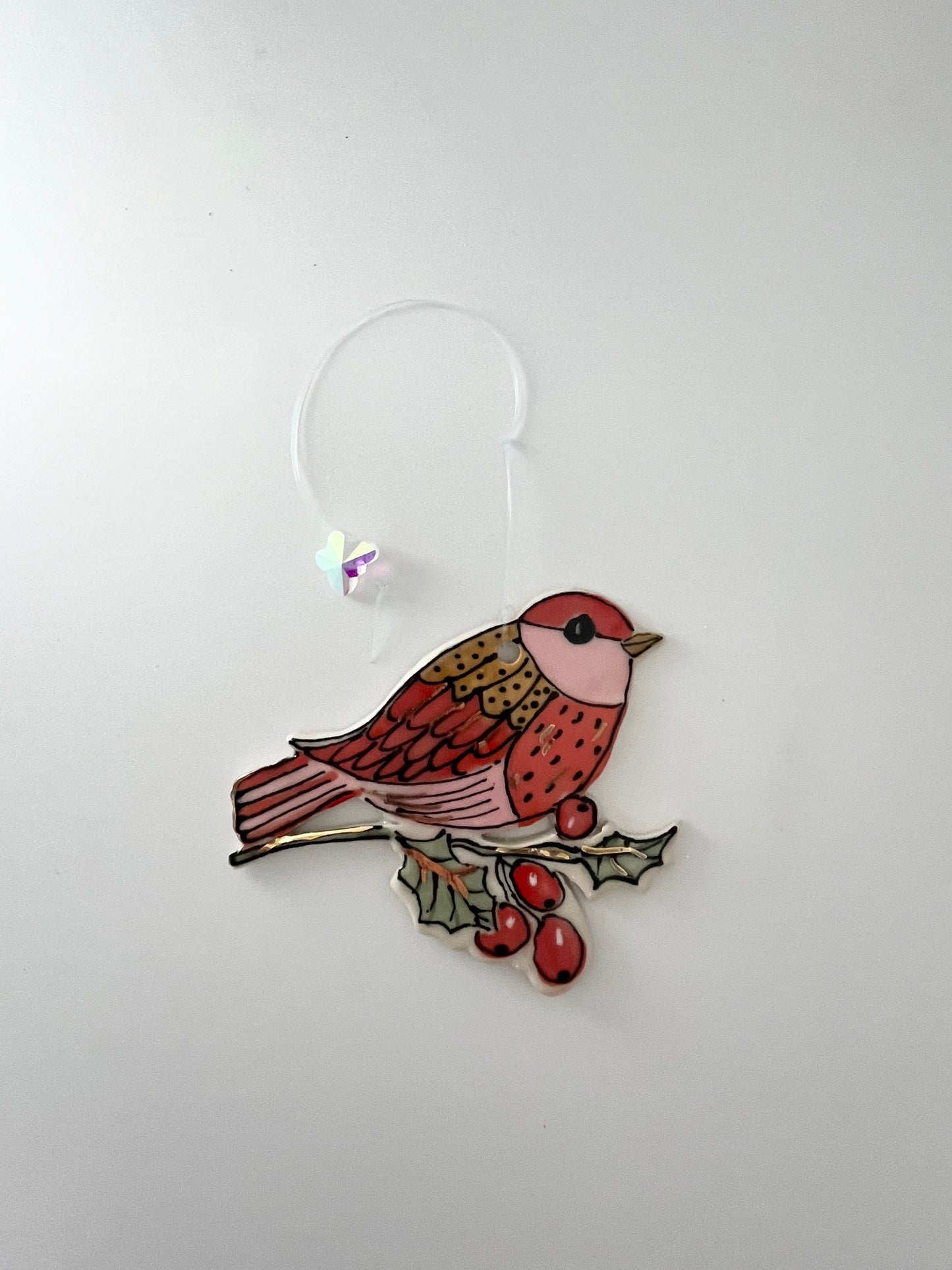 Winter Red Bird (right facing)