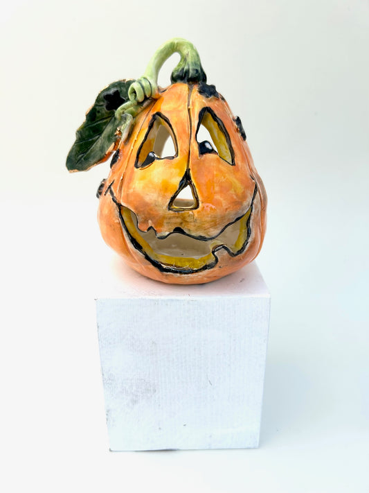 Pumpkin Battery Tea Light Holder
