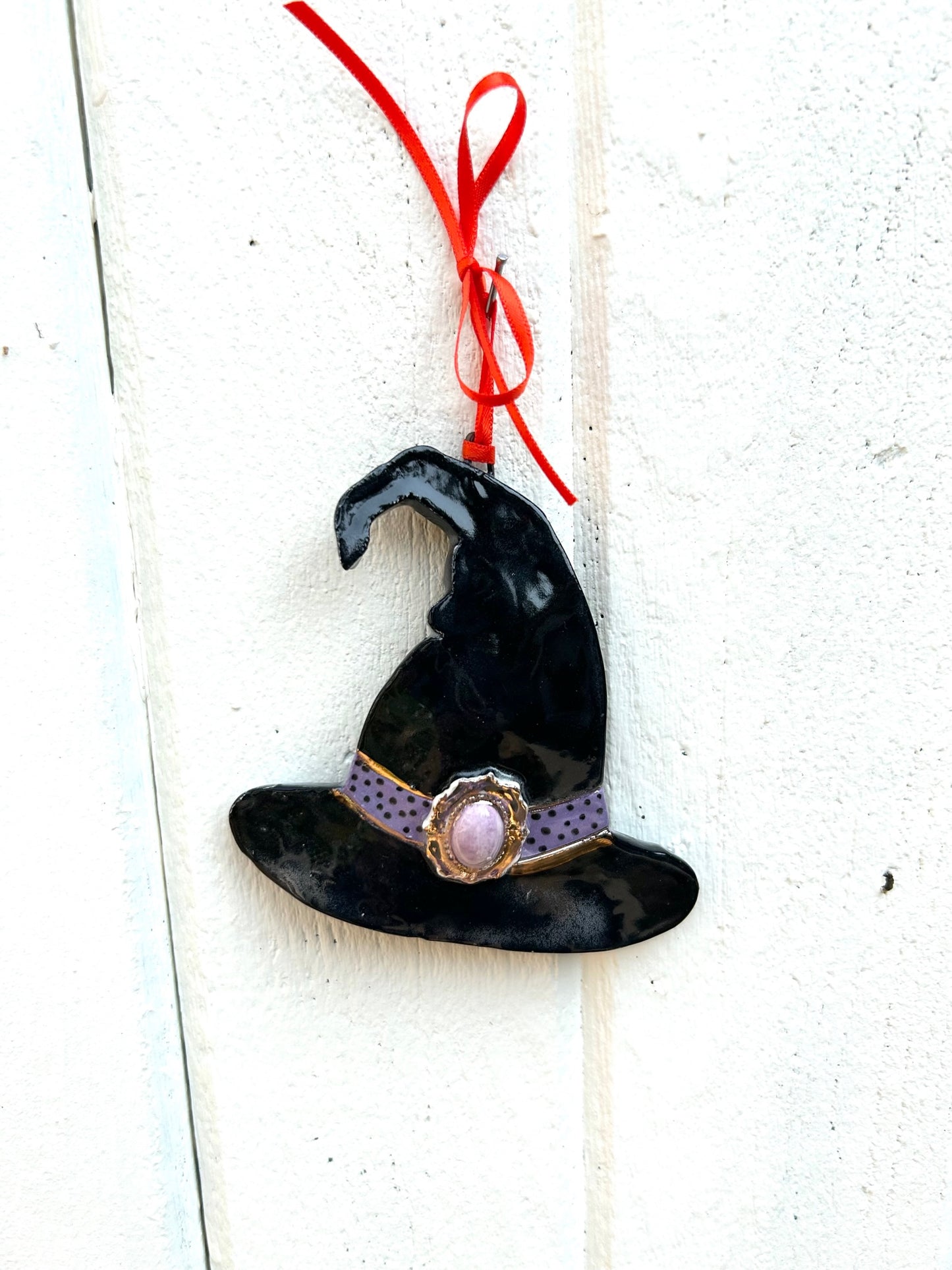 Purple Witch Hat Halloween Hanger