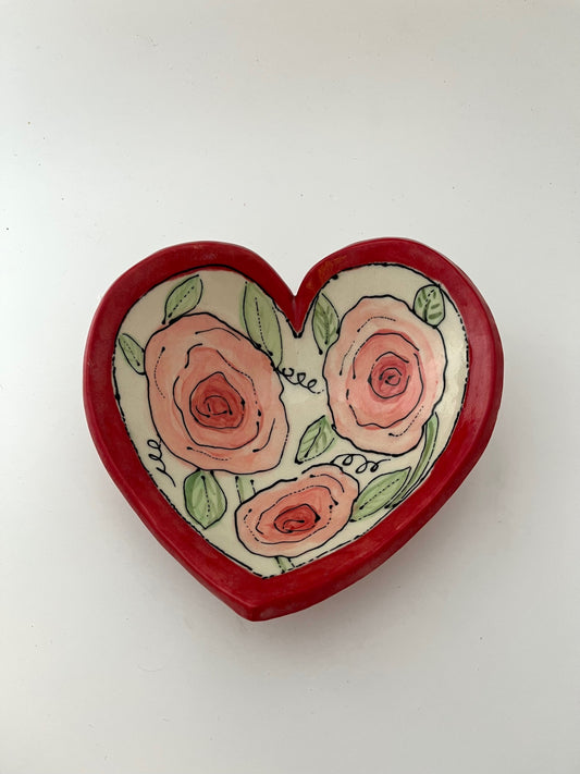 Heart Bowl (Roses)