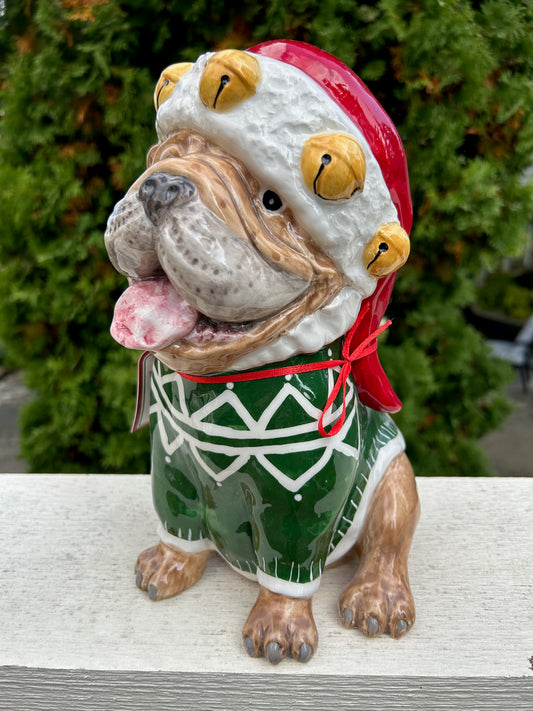 Santa Dog Figurine