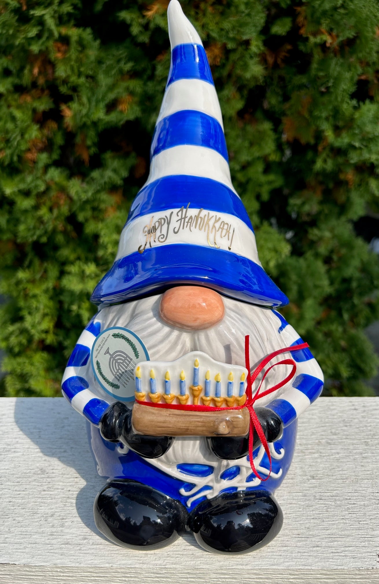 Gnome Hanukkah Cookie Jar