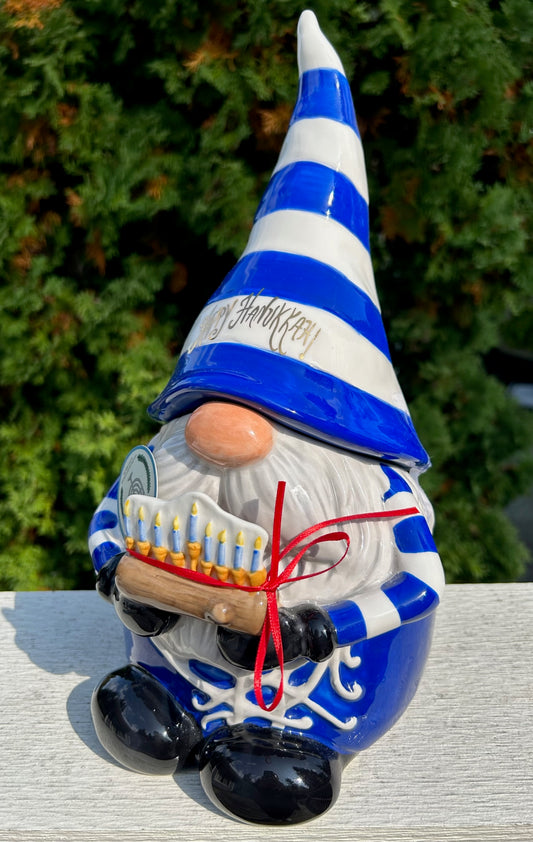 Gnome Hanukkah Cookie Jar