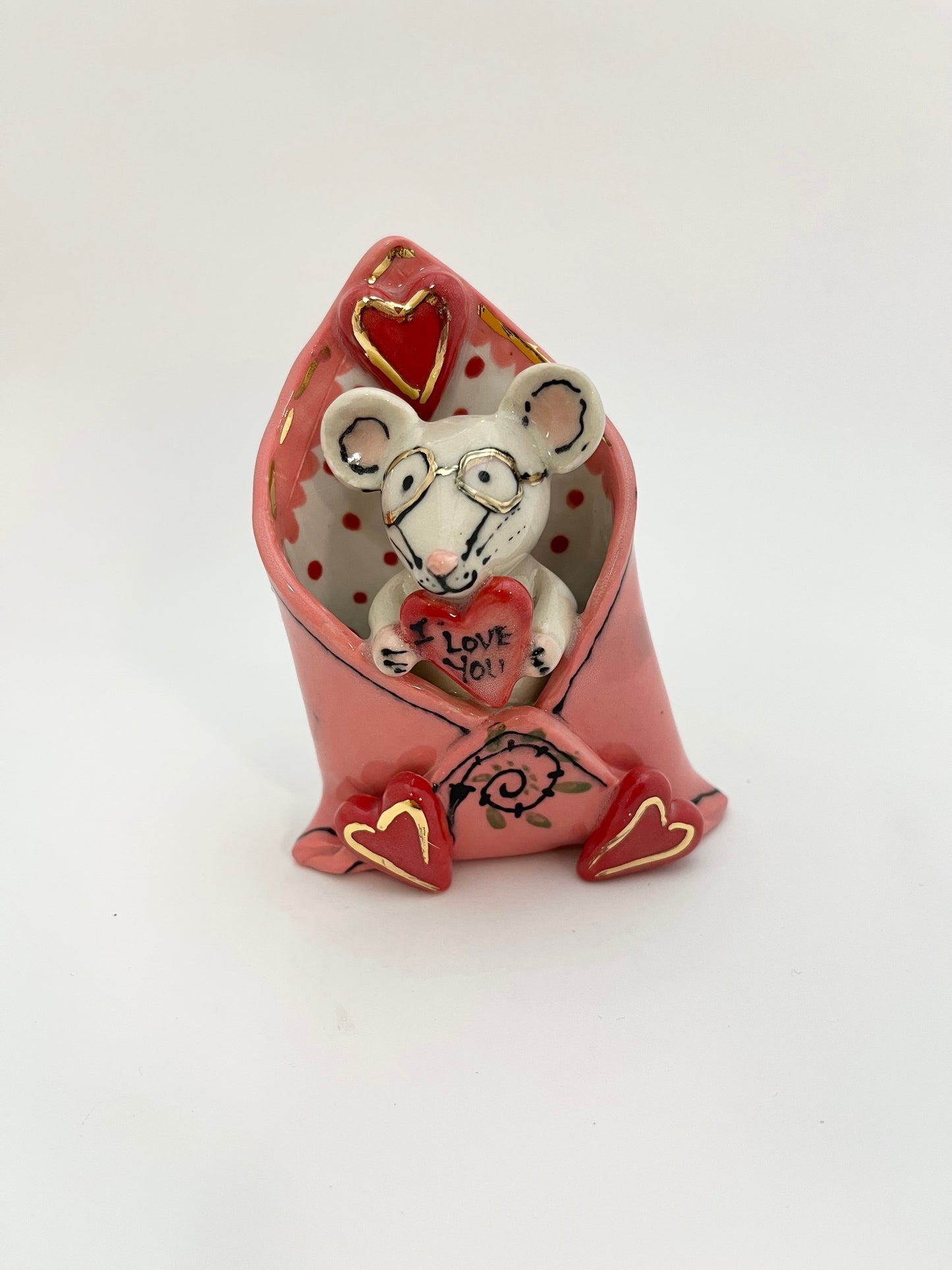 Mouse with Glasses Love Envelope