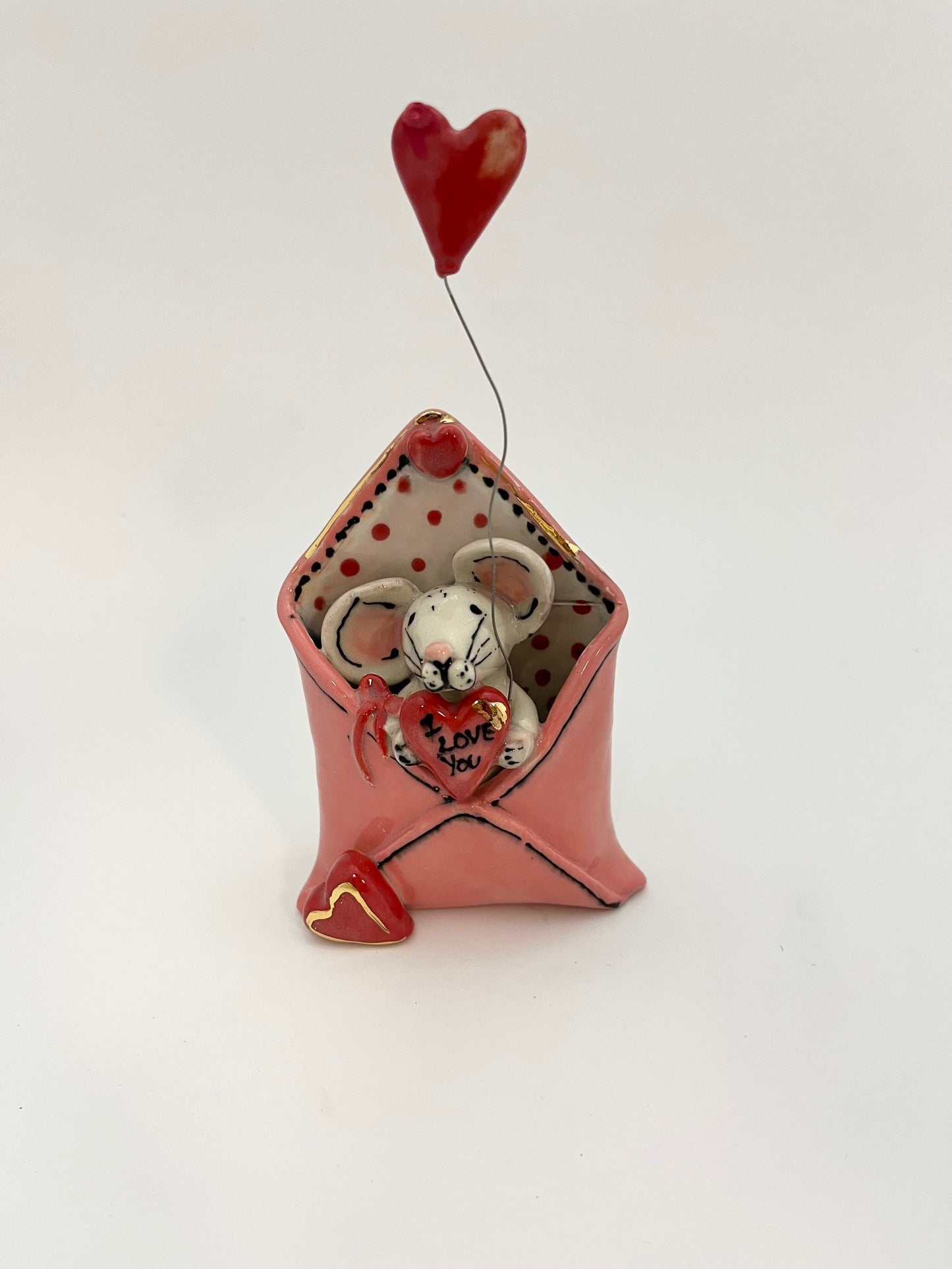 Mouse Love Envelope with Heart