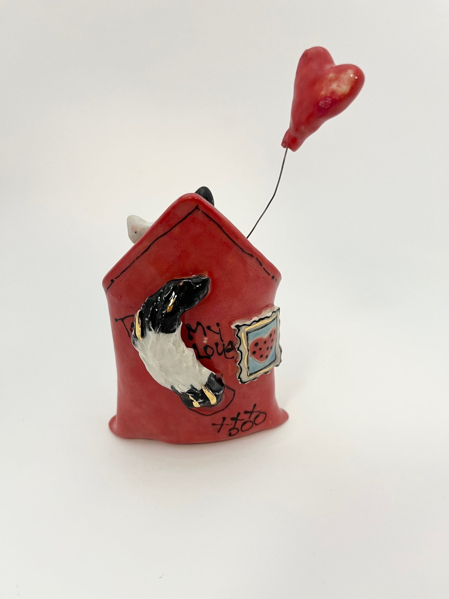 Cat Love Envelope with Heart