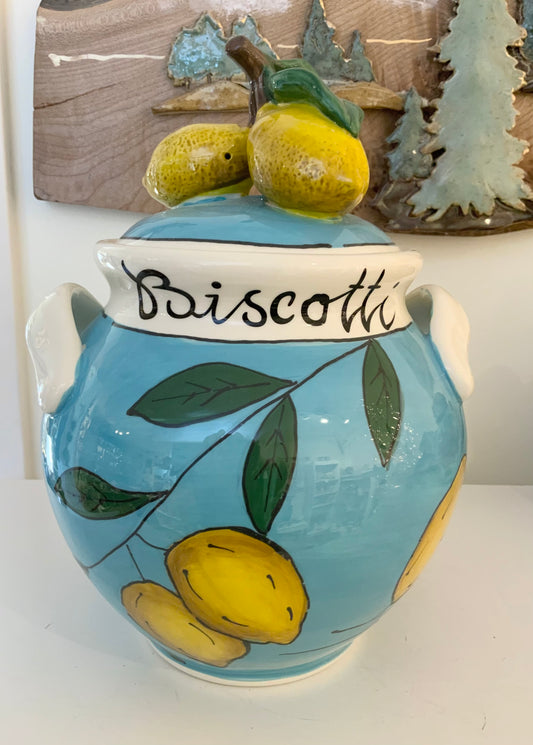 Lemon Sky Cookie Jar