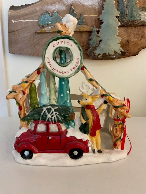 Cupid's Christmas Large Tealight Holder