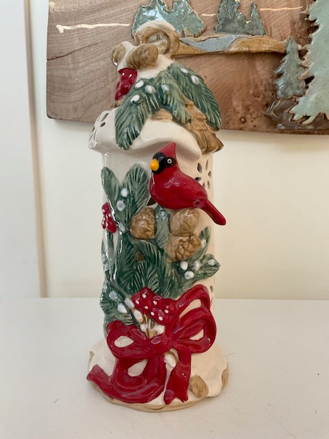 Cardinal Bird Candle House