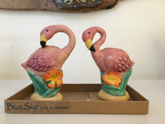 Flamingo Summer Fun Salt and Pepper
