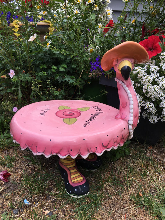 Flamingo Miss Precious Footed Cake Plate